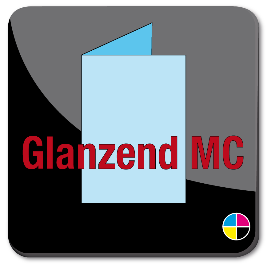 Toon details van 5.0 Flyers gevouwen met 1 vouwslag op glanzend MC